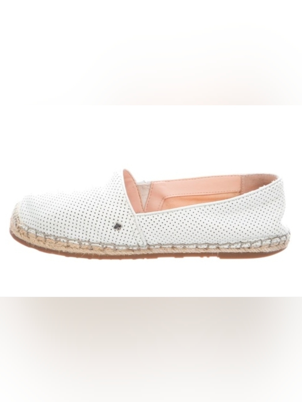Kate Spade Womans White Slip-On Espadrilles 11m